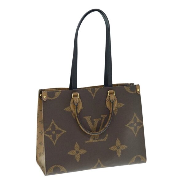 LOUIS VUITTON Monogram Reverse Giant On The Go MM Tote Bag M45321 LV Auth 62896S - Picture 1 of 16